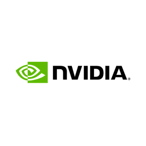 Nvidia logo on a transparent background